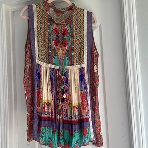 Anthropologie Bhanuni by Jyoti Floral Embroidered Blouse - Boho Chic ✨